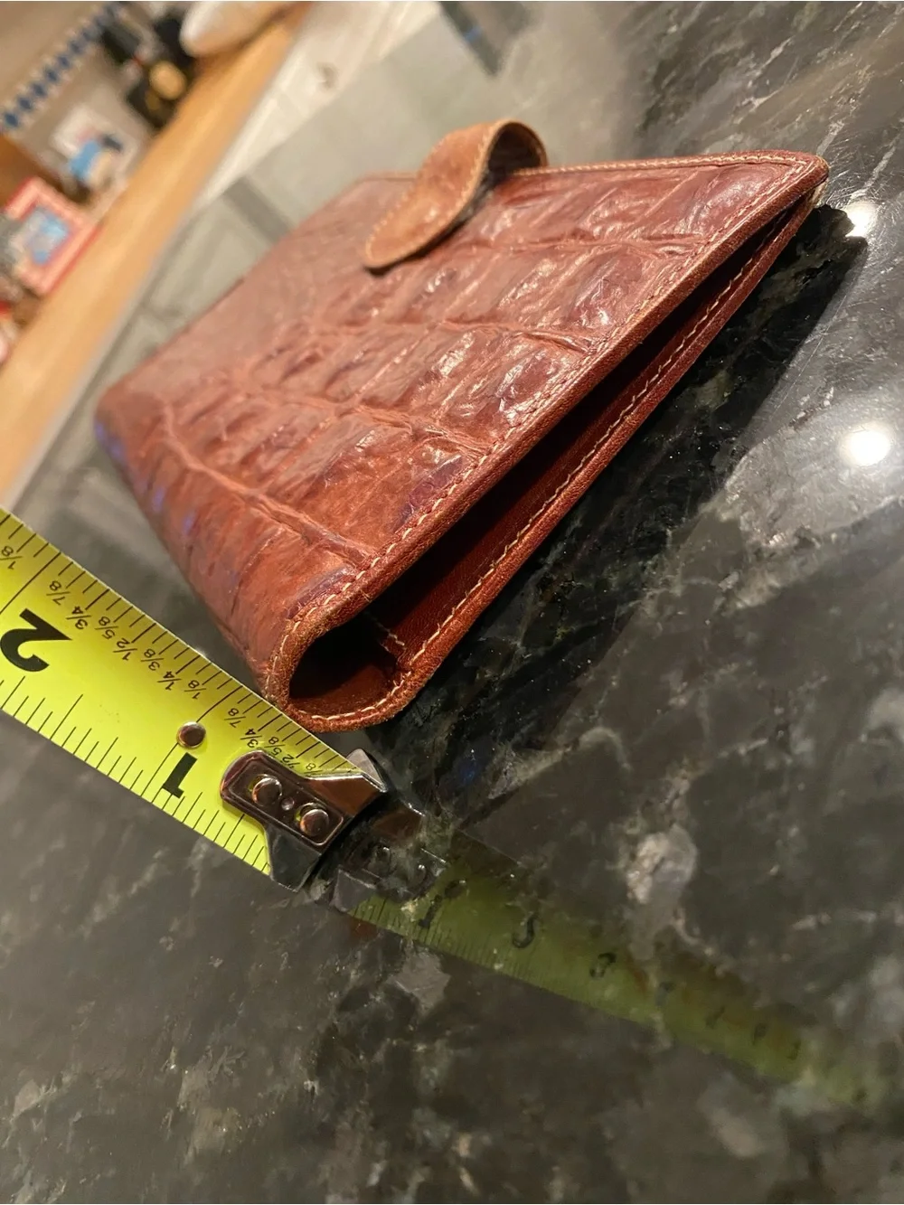Joan & David Leather, Croc-Embossed  Wallet/Billfold.